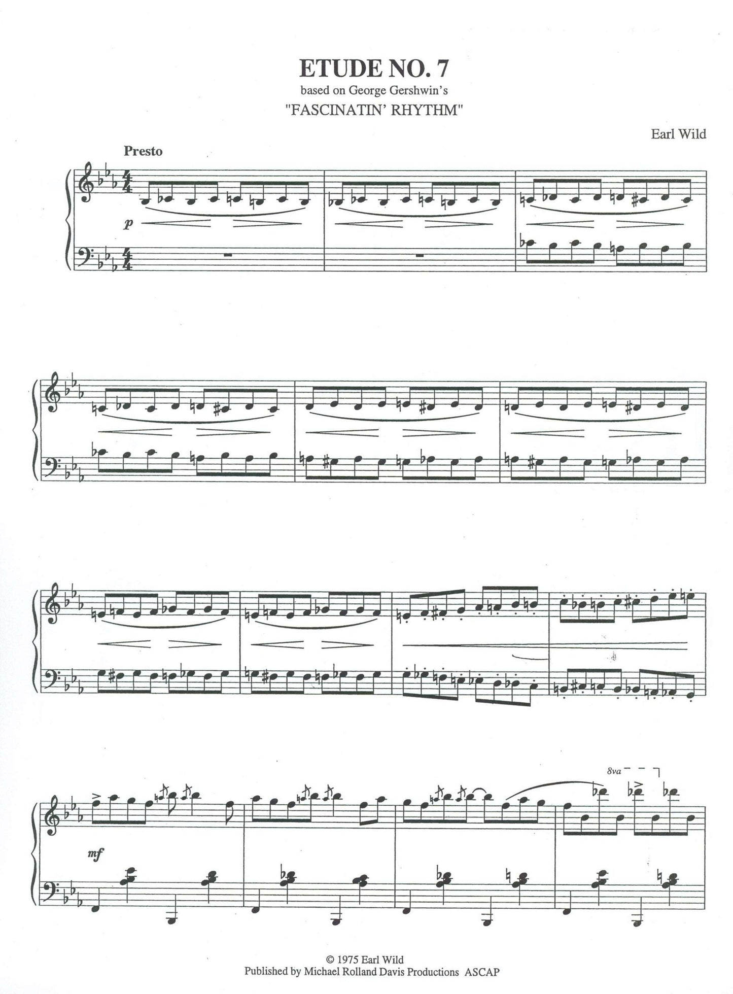 Earl Wild's Seven Virtuoso Etudes based on Gershwin Songs