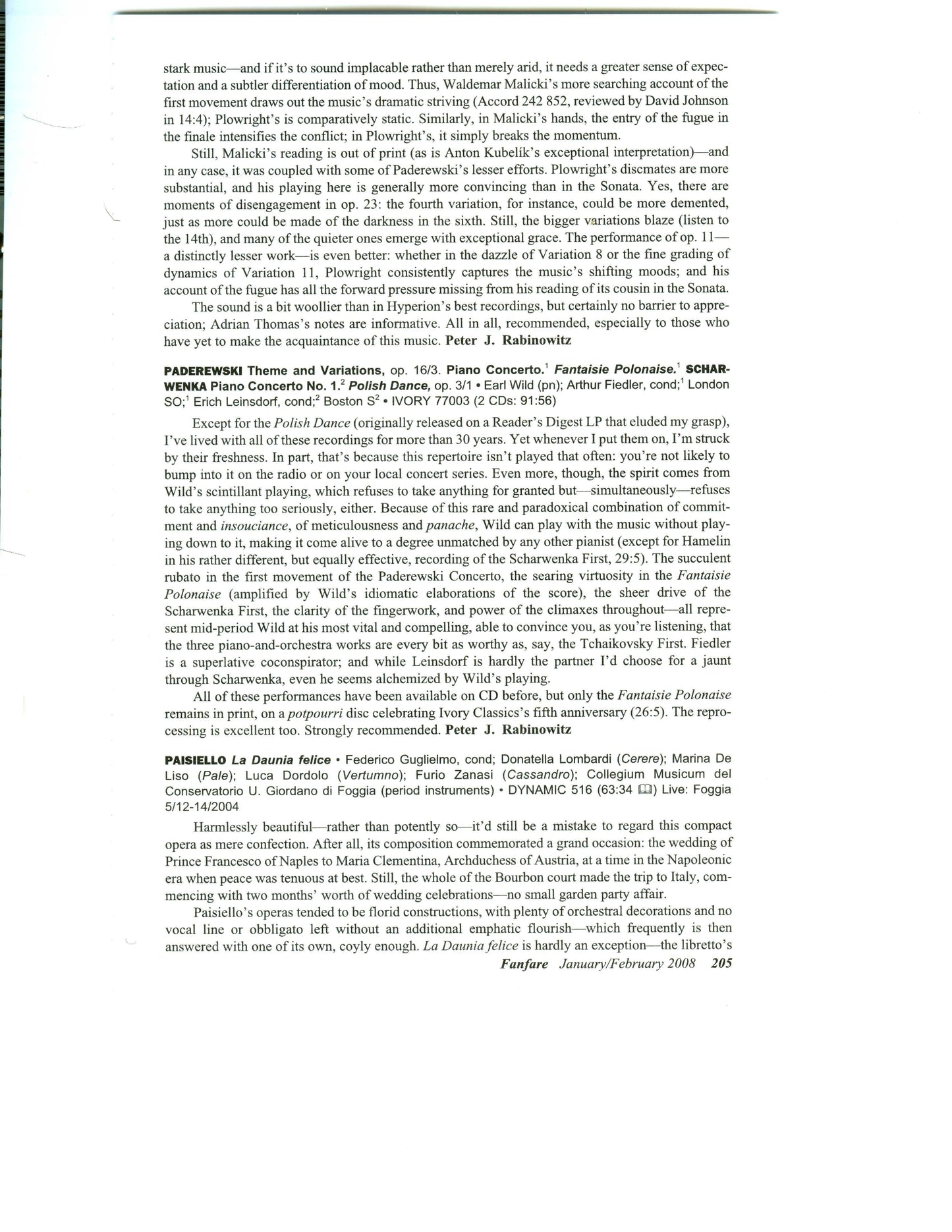 Earl Wild: Paderewski & Scharwenka Piano Concertos