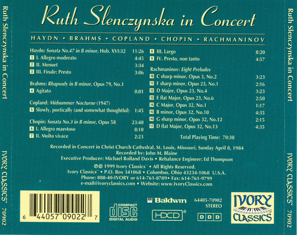 ルース・スレンチェンスカ in コンサート 1999 (CDr のみ)