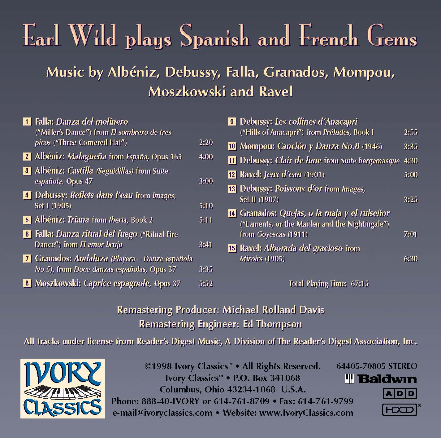 Earl Wild plays Spanish and French Gems