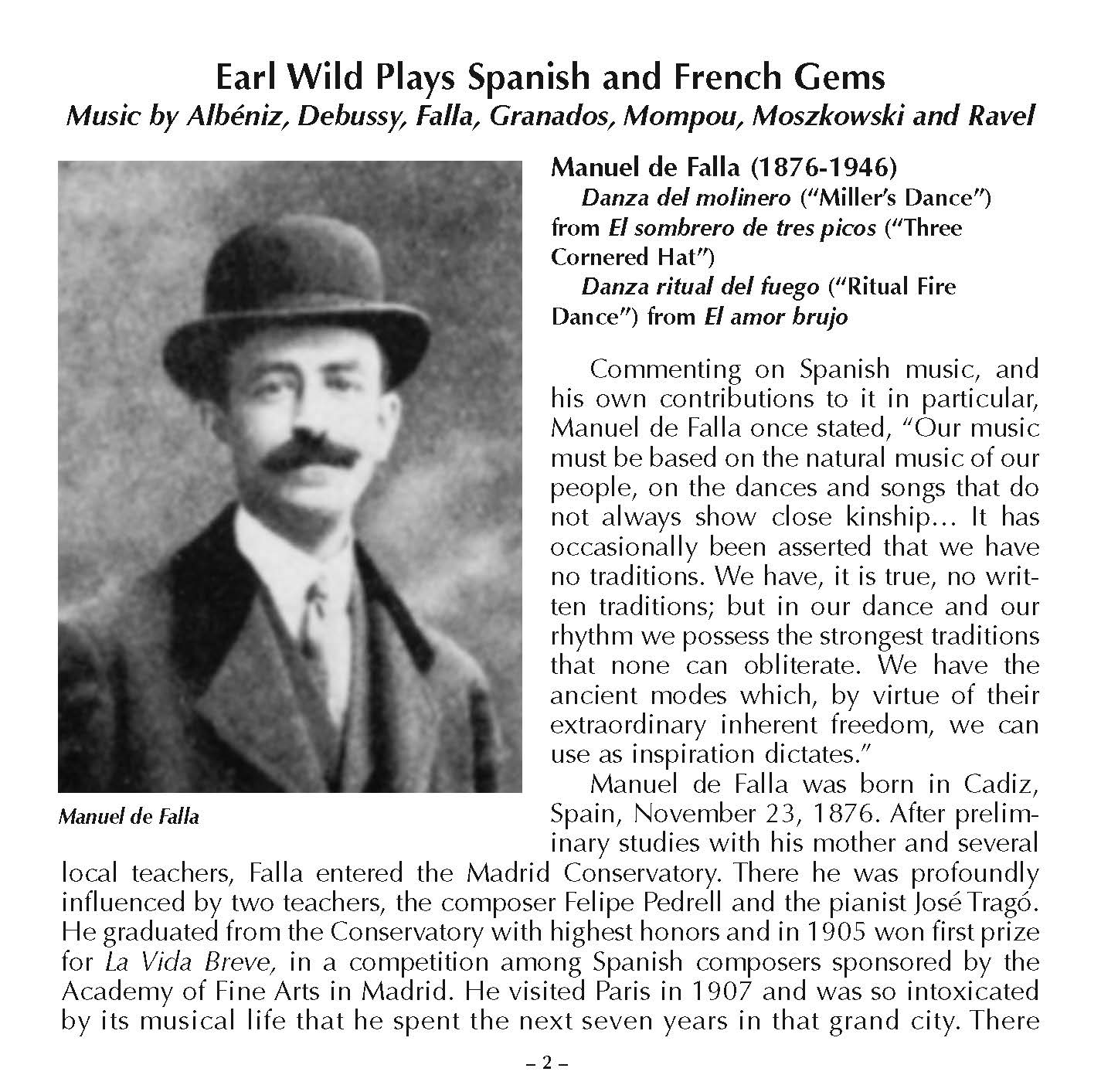Earl Wild plays Spanish and French Gems