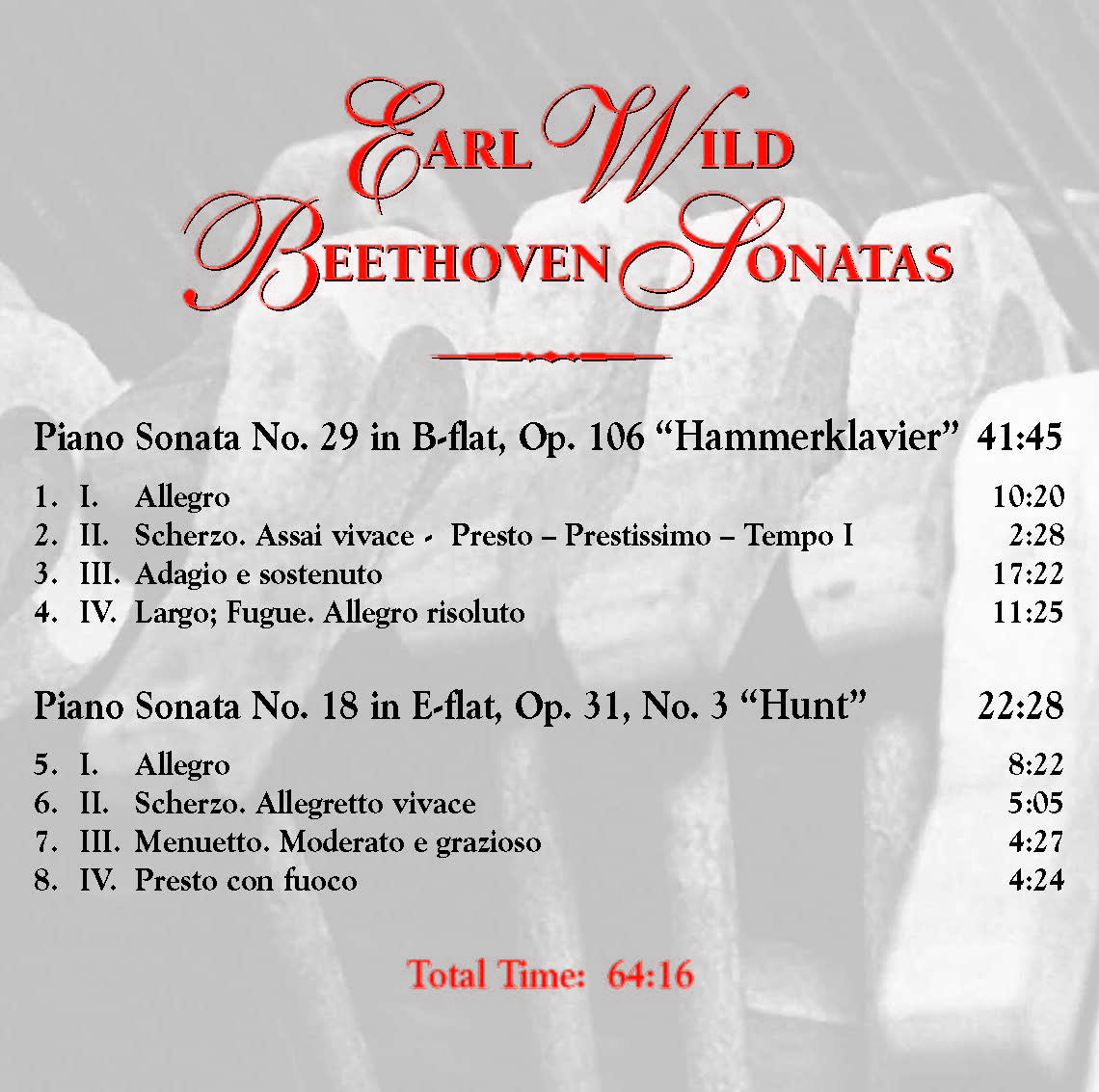 Earl Wild's Beethoven Sonatas: No. 29 'Hammerklavier' & No. 18