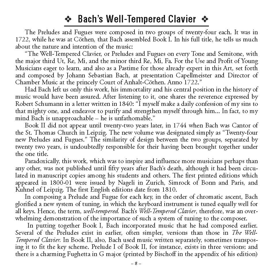 Albert Wong: J.S. Bach Well-Tempered Clavier Book II