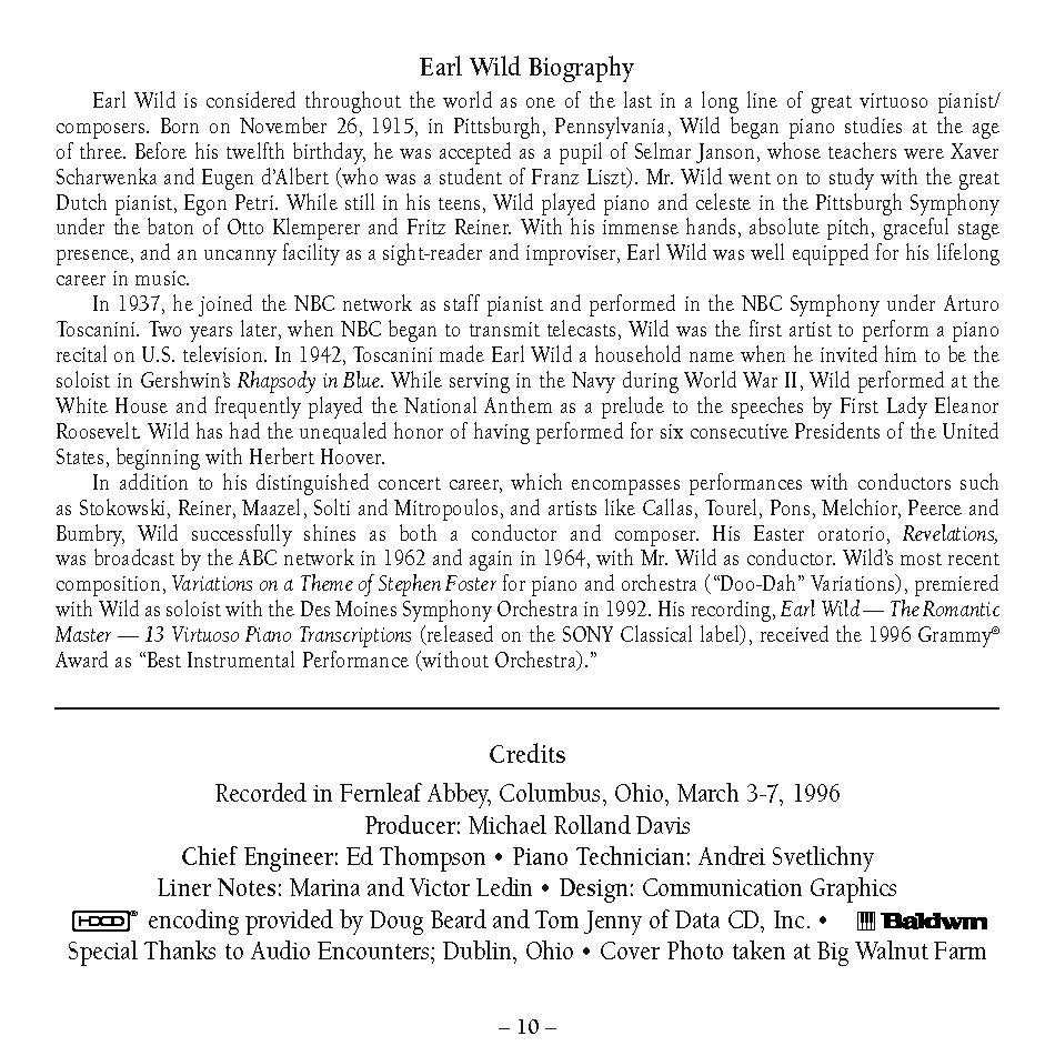 Earl Wild: Complete Chopin Nocturnes