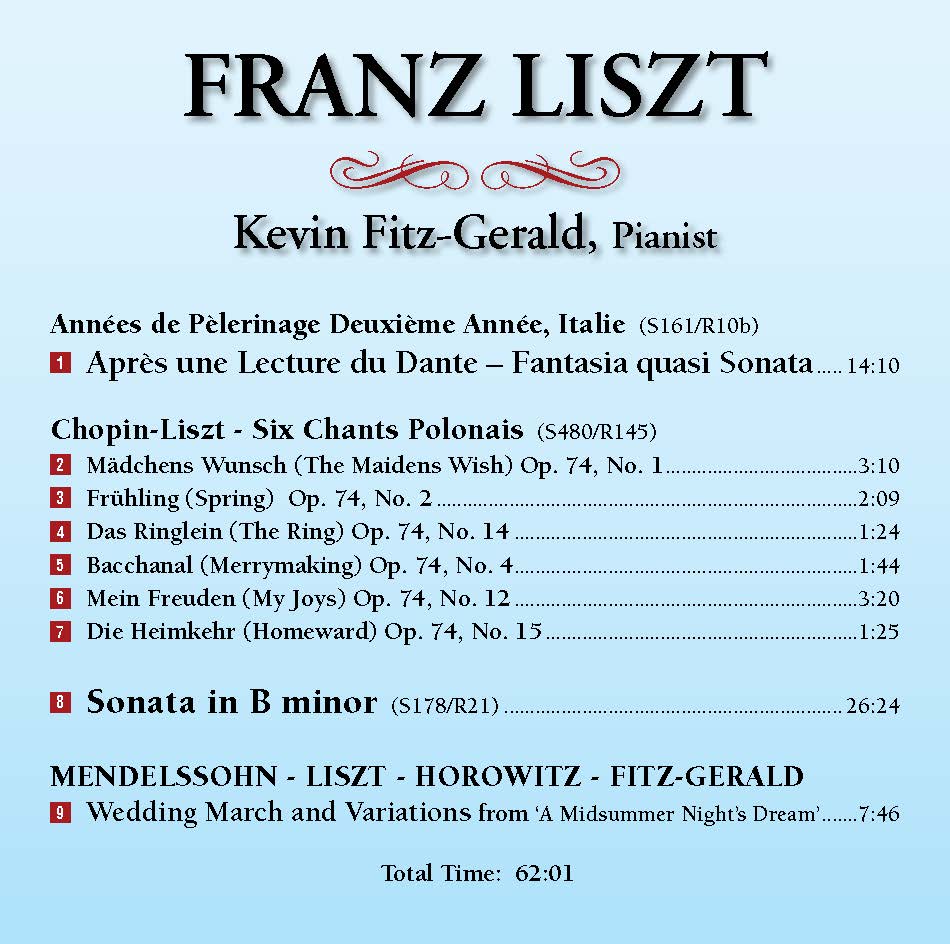 Kevin Fitz-Gerald Plays Liszt