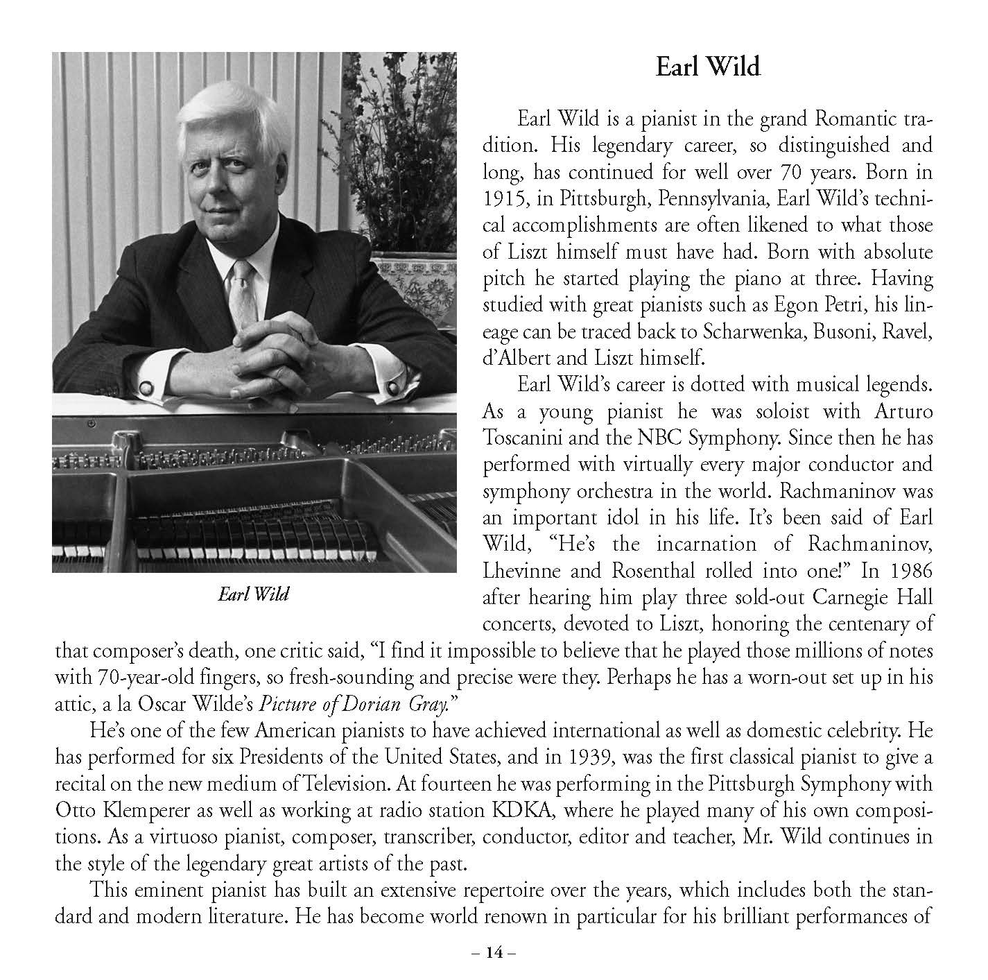 Earl Wild: Mussorgsky, Medtner & Tchaikovsky