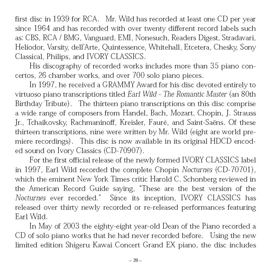 Earl Wild: Chopin The 1981 Baldwin Recordings