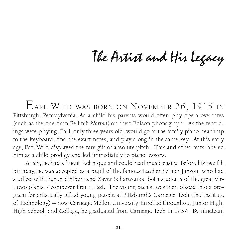 Earl Wild: Living  History - Bach, Franck, Schumann, Scriabin