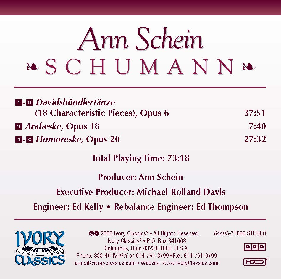 Ann Schein: Schumann